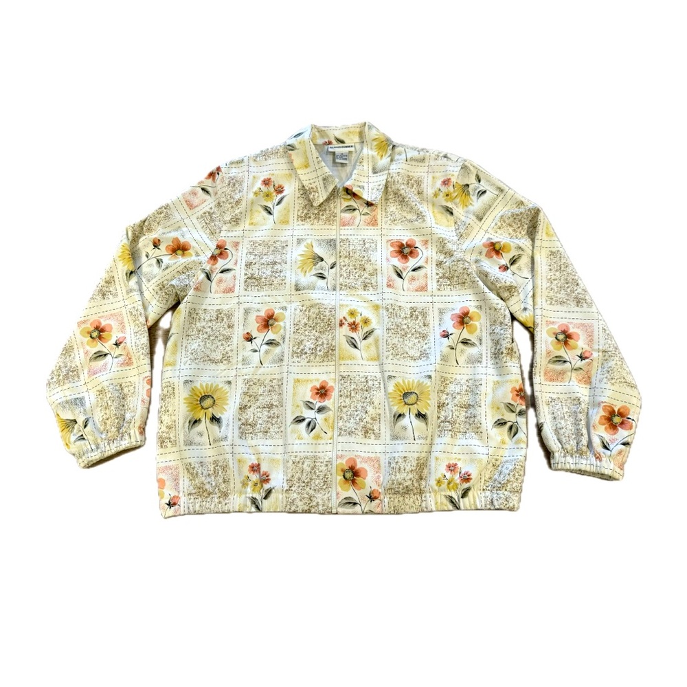 💕 Women’s Alfred Dunner long sleeve floral lightweight jacket in size 14